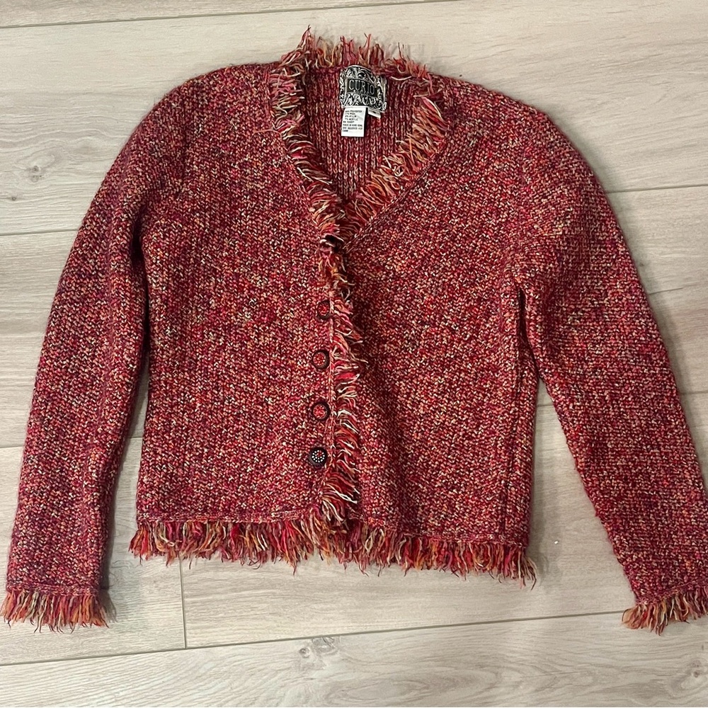 Curio by Anthropologie Wool Blend Button-Up Cardigan